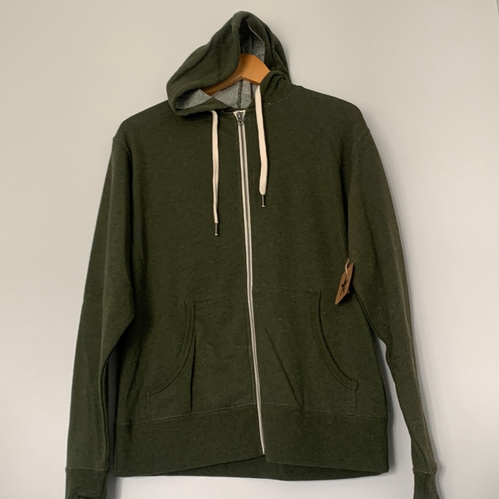 Mens zipper hooded sweatshirt